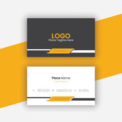 Obraz premium orange and white business card design template