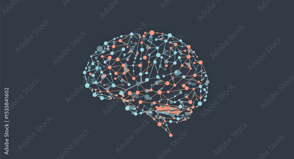Aufkleber human brain network complex neural connections and cognitive processes