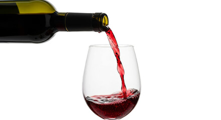 Crimson cascade fills the crystal vessel