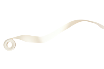 Rolled, curved ribbon