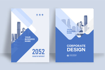 City Background Business Book Cover Design Template