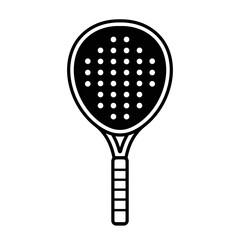 Padel racket silhouette icon with simple and modern design