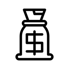Money Bag Icon Vector Symbol Design Illustration