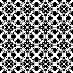 black and white seamless pattern wallpaper vector flower fashion houndstooth repeat.