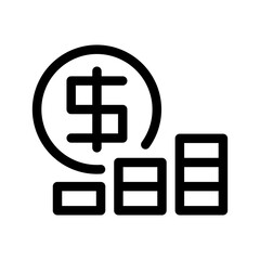 Coin Stack Icon Vector Symbol Design Illustration