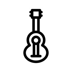 Acoustic Guitar Icon Vector Symbol Design Illustration