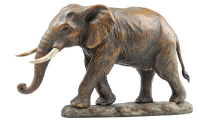 Fototapeta premium Walking elephant figurine, detailed