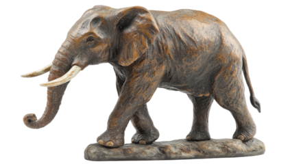 Walking elephant figurine, detailed