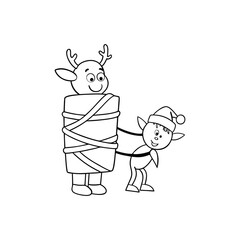 cartoon illustration of a man and woman