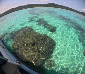 透明度高い沖縄の海
