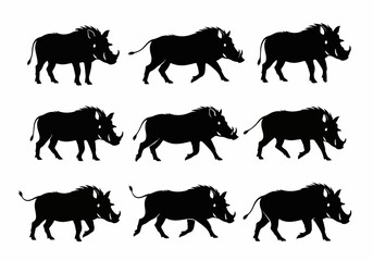 Warthog Silhouette Wild Pig Animal