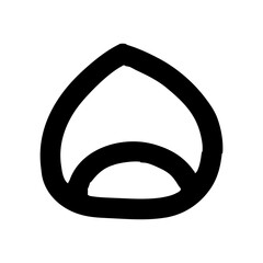 手描きの栗のイラスト