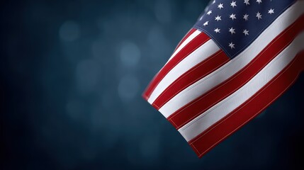 Vibrant American Flag with Stars and Stripes against Soft Background