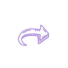 handdrawn arrow line element