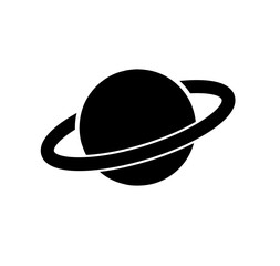 planet icon vector on white background