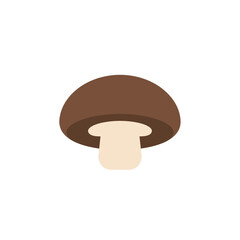 A stylized mushroom illustration with earthy tones, set against a clean white background