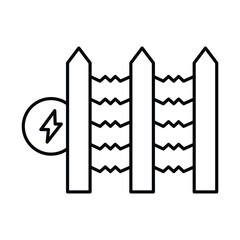 Electric Fence thinline icon , vector, pixel perfect, illustrator file 
