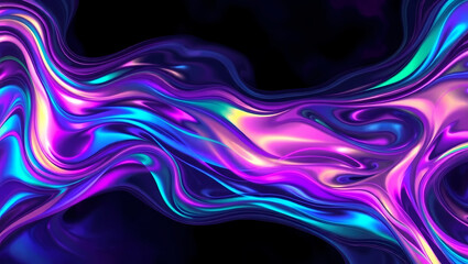 Abstract Liquid Flow Background — Neon Purple and Blue Waves. Uses: tech websites, digital presentations, motion graphics, app backgrounds