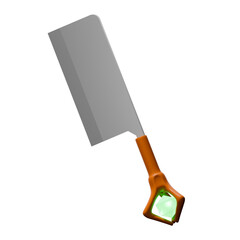 Cleaver Knife 3D Icon