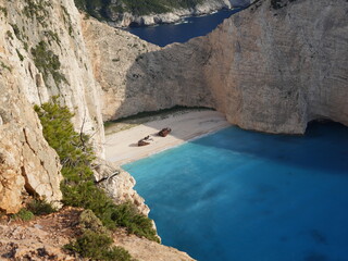Iconic Navagio Beach with shipwreck and turquoise waters, Zakynthos, Greece
