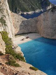 Iconic Navagio Beach with shipwreck and turquoise waters, Zakynthos, Greece
