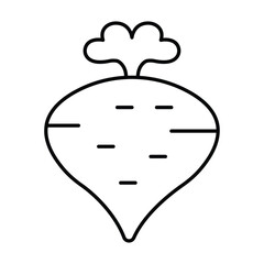 Turnip thinline icon , vector, pixel perfect, illustrator file 
