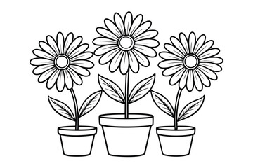 A vibrant pink daisy blossom in a colorful flowerpot brings spring beauty to a nature-filled garden