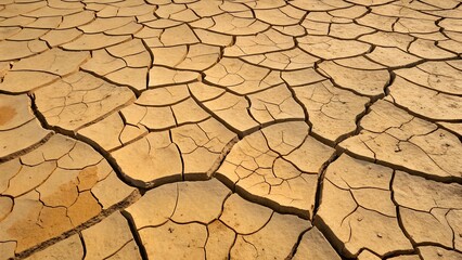 Cracked earth texture, arid desert ground, seamless pattern, top view