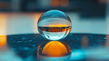Crystal Ball Reflection with Sunset.