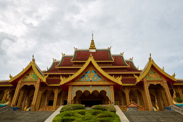 Fototapeta premium Xishuangbanna Grand Buddha Temple Scenic Area Pagoda Architecture, Yunnan, China