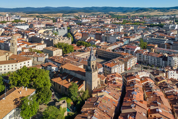 Aerial view of Vitoria-Gasteiz cityscape, Basque Country, Spain