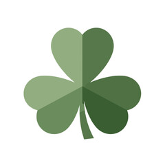 Green clover leaf with varying shades, symbolizing luck and nature's beauty