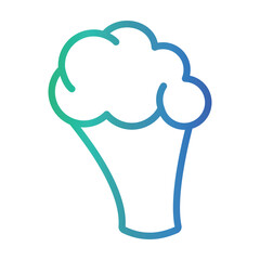 Broccoli Color gradient illustration vector icon which can easily modify or edit 
