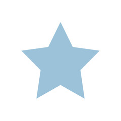 Obraz premium Blue star shape on a white background, ideal for graphic design and decoration