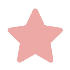 A pink star shape on a white background, symbolizing creativity and achievement