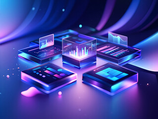 Data analytics visualization digital transformation technology futuristic