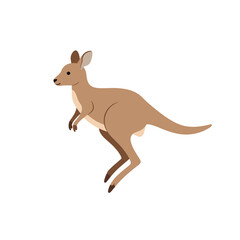 Fototapeta premium A playful kangaroo hopping through a sunny landscape, showcasing its agility and grace