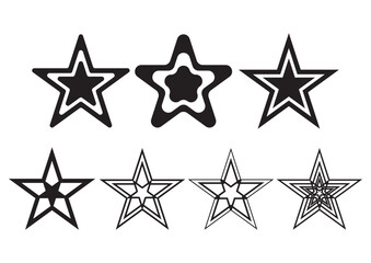 Sett of Start flat icon design vector.