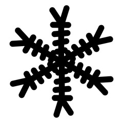 Black Snowflake on white Background