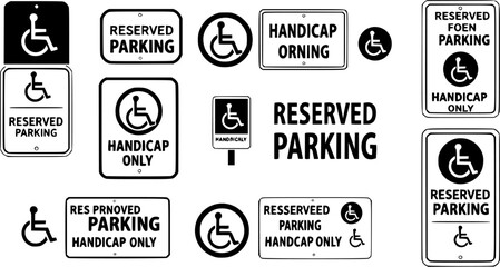 Reserved parking sign for handicap only
