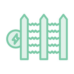 Electric Fence duotone line icon , vector, pixel perfect, illustrator file 
