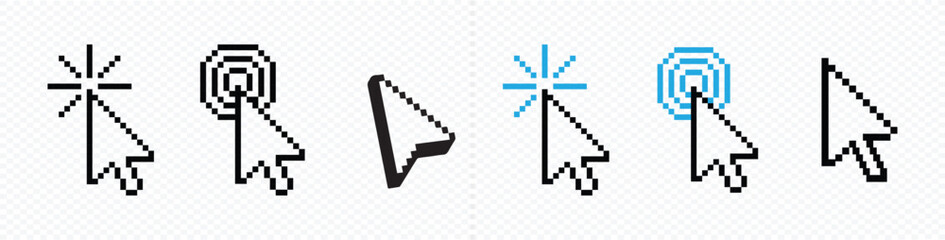 3D mouse arrow cursor with shadow. Vector.