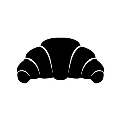 Croissant silhouette vector flat illustration design.