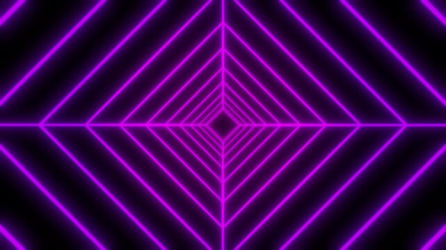 Purple neon light tunnel perfect for futuristic backgrounds, sci-fi designs, event promotions, entertainment industry projects, and abstract art concepts.