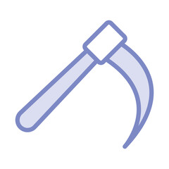 Scythe duotone line icon , vector, pixel perfect, illustrator file  
