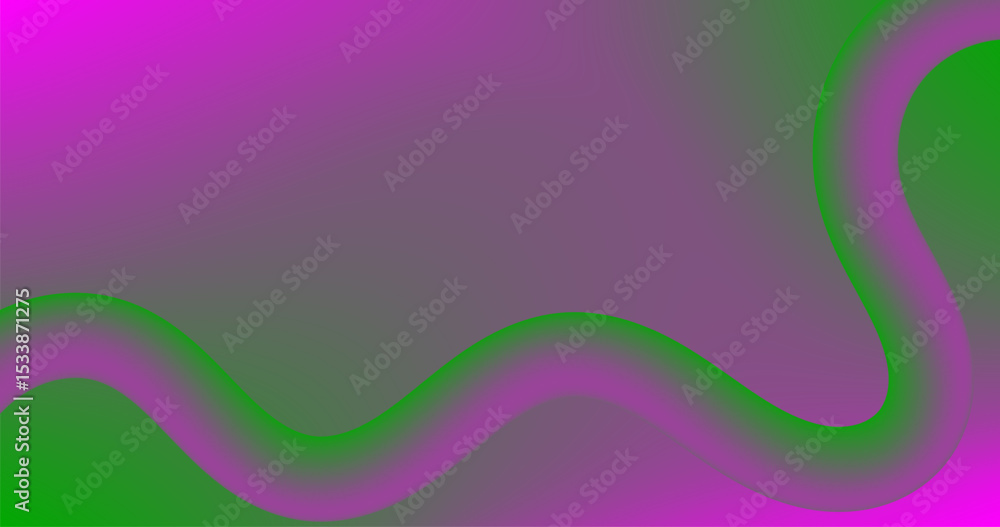 Aufkleber green pink gradient background abstract pattern with fluid pipe line vector illustration
