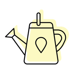 Watering Can color shadow thinline icon , vector, pixel perfect, illustrator file
