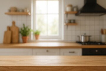 Bright Minimalist Kitchen Counter with Natural Light