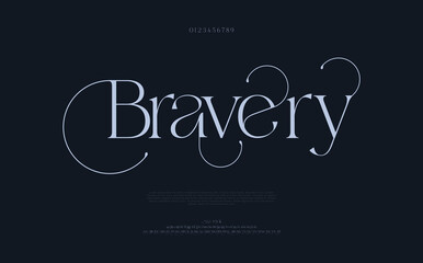 Bravery, elegant wedding logo alphabet letters font typography luxury classic lettering serif fonts decorative vintage retro logos