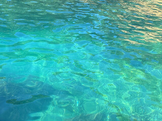 Azure blue ocean water surface.